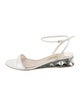 Miu Miu Patent Leather Crystal Embellishments Sandals