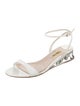 Miu Miu Patent Leather Crystal Embellishments Sandals