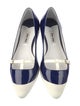 Miu Miu Patent Leather Colorblock Pattern Mary Jane Flats
