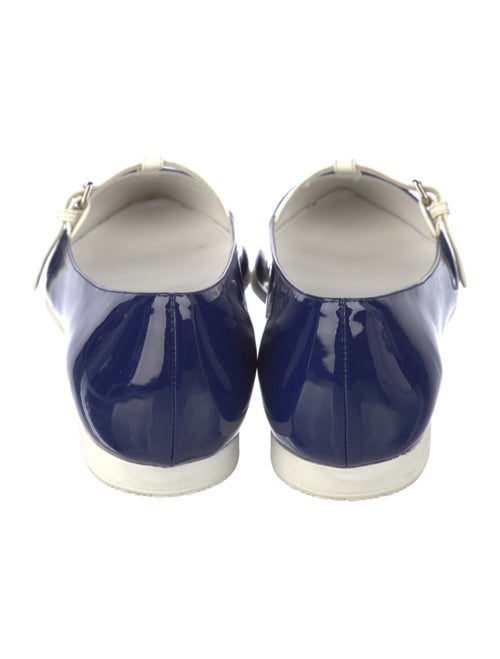 Miu Miu Patent Leather Colorblock Pattern Mary Jane Flats