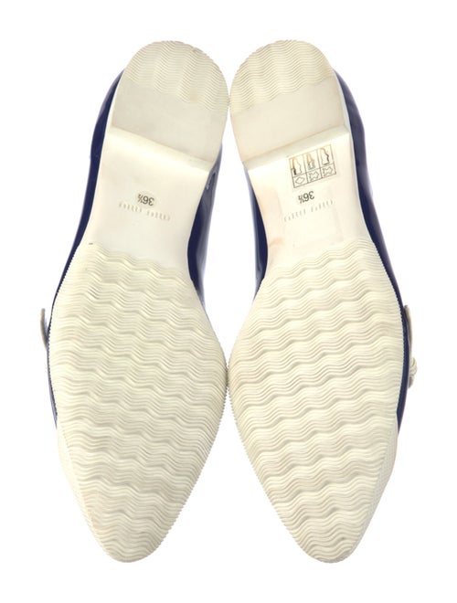 Miu Miu Patent Leather Colorblock Pattern Mary Jane Flats