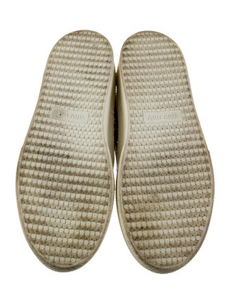 Miu Miu Glitter Colorblock Pattern Sneakers