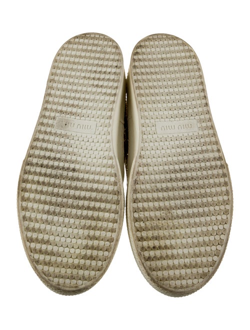 Miu Miu Glitter Colorblock Pattern Sneakers