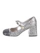 Miu Miu Glitter Chain-Link Accents Pumps