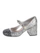 Miu Miu Glitter Chain-Link Accents Pumps
