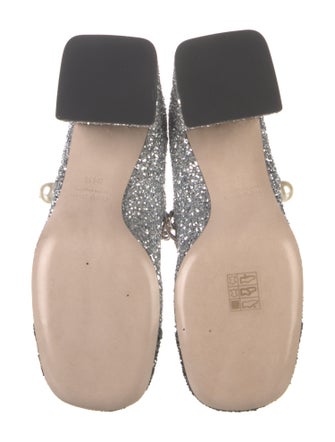 Miu Miu Glitter Chain-Link Accents Pumps