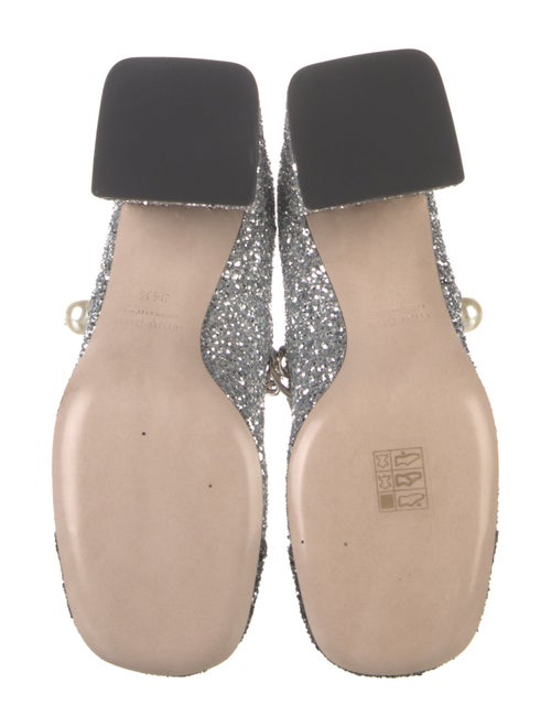Miu Miu Glitter Chain-Link Accents Pumps