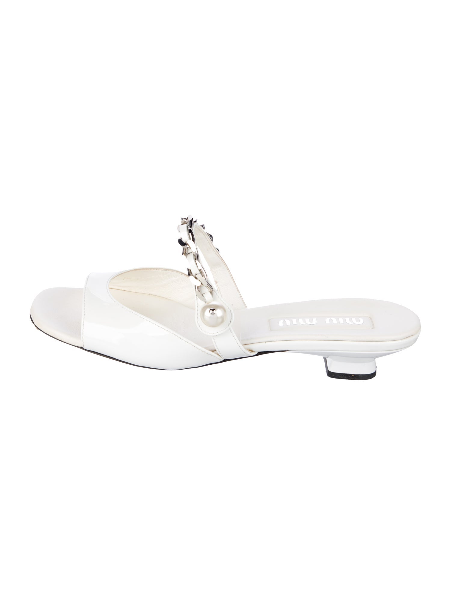 Miu Miu Patent Leather Slides