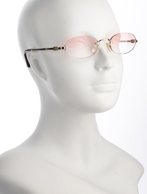 Miu Miu Round Gradient Sunglasses