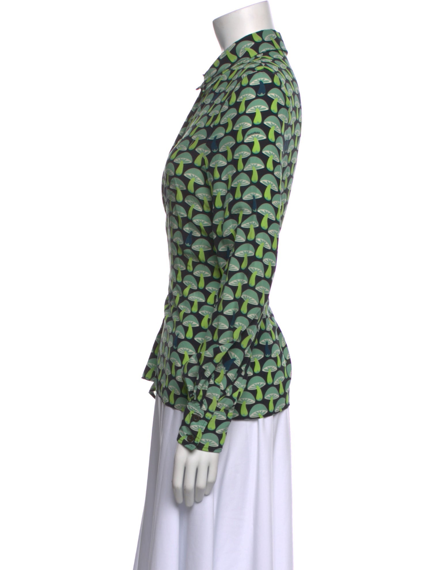 Miu Miu 2015 Silk Button-Up Top