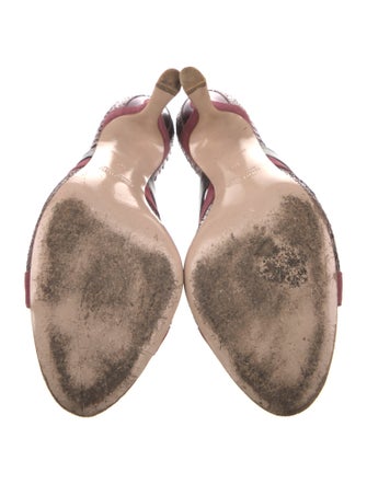 Miu Miu Snakeskin Animal Print Slides