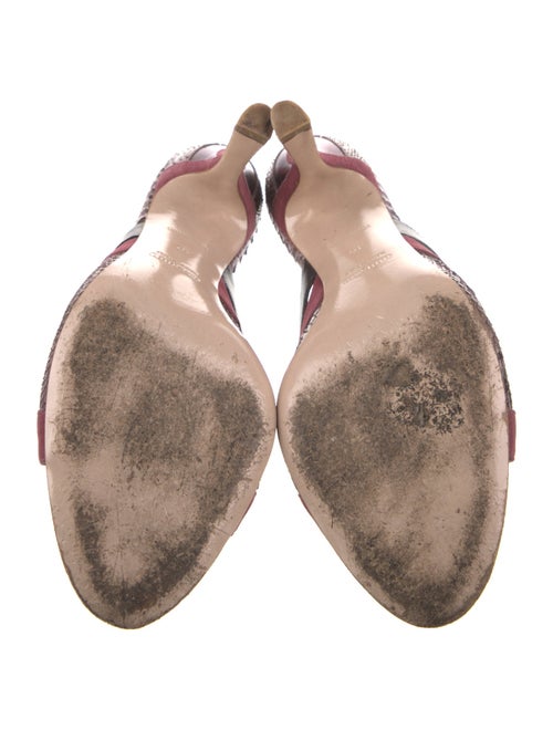 Miu Miu Snakeskin Animal Print Slides