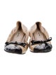 Miu Miu Patent Leather Bow Accents Ballet Flats