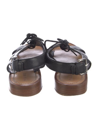Miu Miu Leather Slingback Sandals
