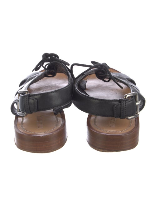 Miu Miu Leather Slingback Sandals