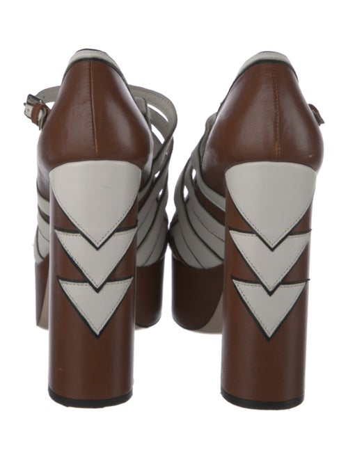 Miu Miu Leather Cutout Accent Pumps