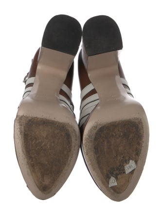 Miu Miu Leather Cutout Accent Pumps