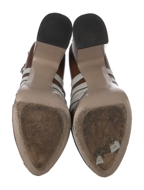 Miu Miu Leather Cutout Accent Pumps