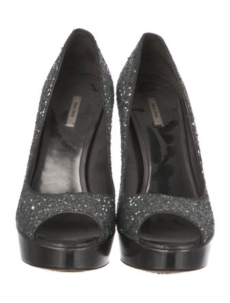 Miu Miu Glitter Glitter Accents Pumps