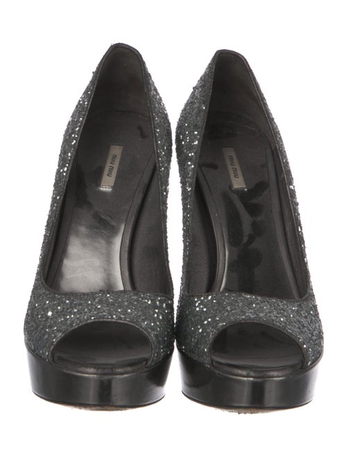Miu Miu Glitter Glitter Accents Pumps