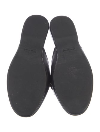 Miu Miu Leather Chain-Link Accents Mules