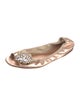 Miu Miu Leather Bow Accents Ballet Flats