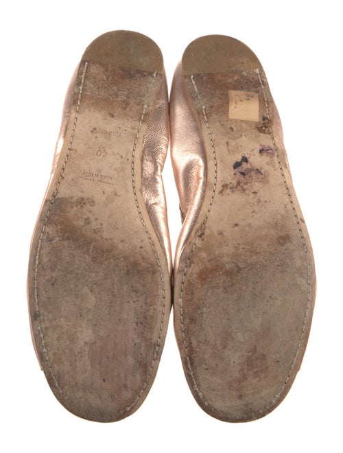 Miu Miu Leather Bow Accents Ballet Flats