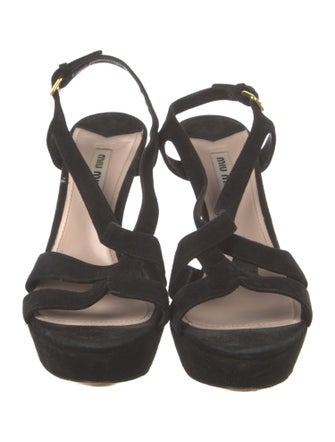 Miu Miu Suede Slingback Sandals