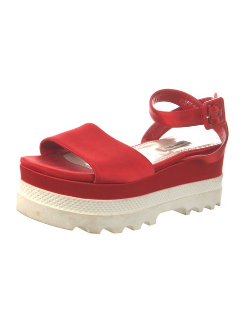 Miu Miu Satin Colorblock Pattern Mules