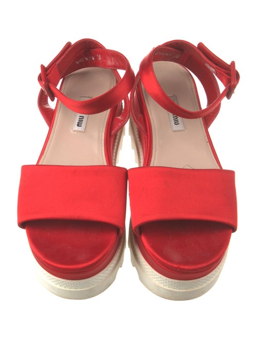 Miu Miu Satin Colorblock Pattern Mules