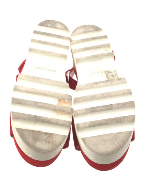 Miu Miu Satin Colorblock Pattern Mules