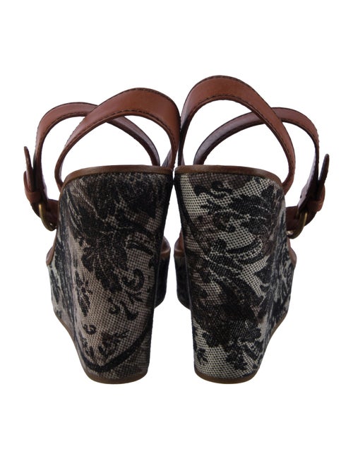 Miu Miu Leather Floral Print Espadrilles