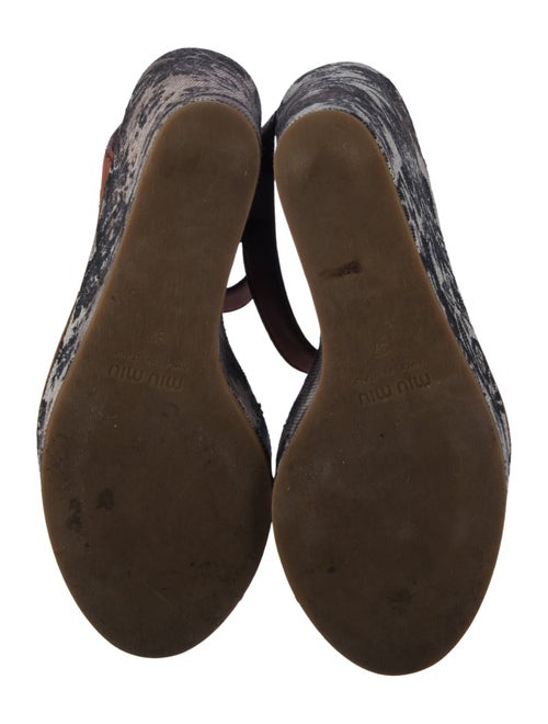 Miu Miu Leather Floral Print Espadrilles