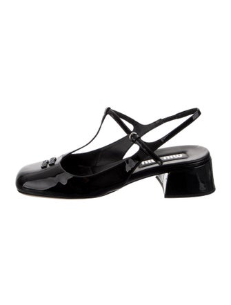 Miu Miu Patent Leather T-Strap Pumps