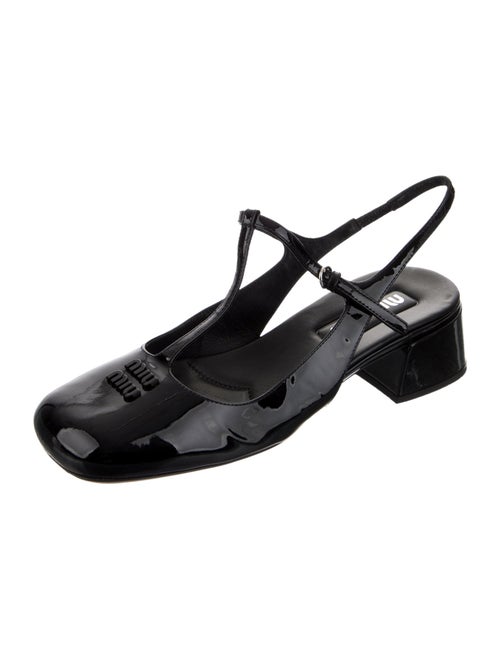 Miu Miu Patent Leather T-Strap Pumps