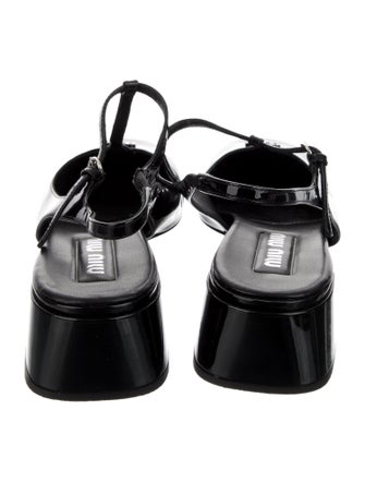 Miu Miu Patent Leather T-Strap Pumps
