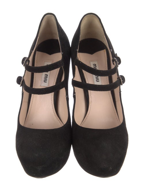 Miu Miu Suede Glitter Accents Pumps