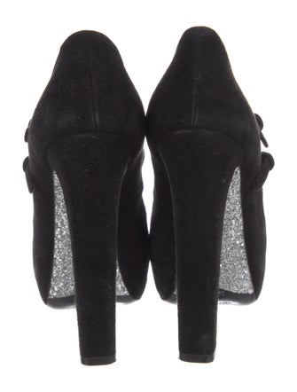 Miu Miu Suede Glitter Accents Pumps