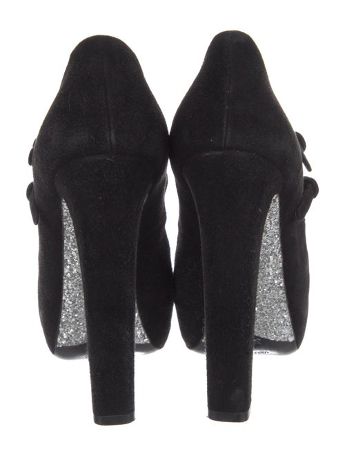 Miu Miu Suede Glitter Accents Pumps