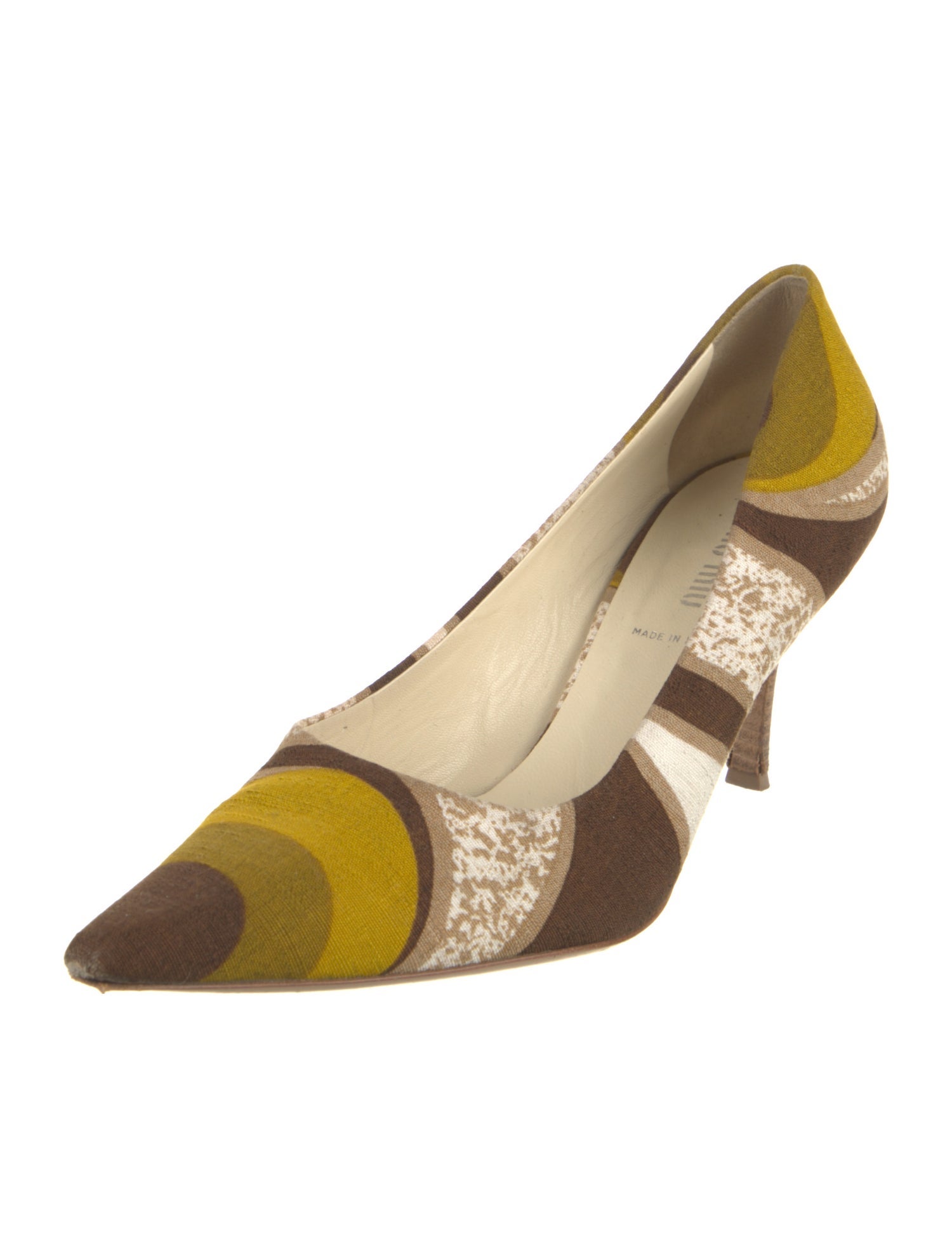 Miu Miu Printed Slingback Pumps