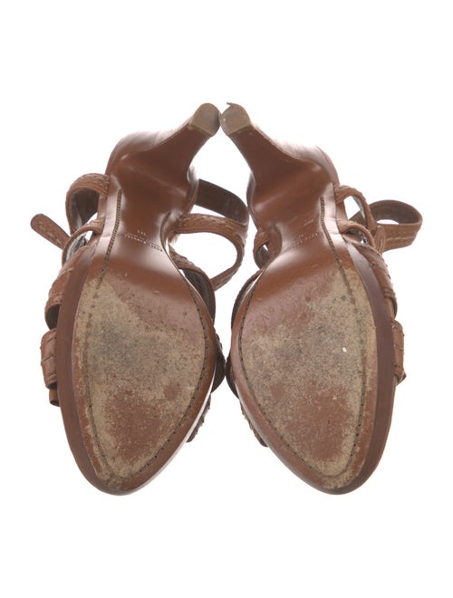 Miu Miu Leather T-Strap Sandals