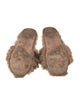 Miu Miu Faux Pearl Accents Fur Slides