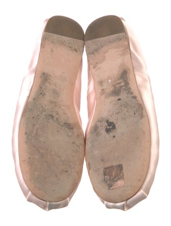 Miu Miu Satin Grosgrain Trim Mary Jane Flats