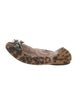 Miu Miu Ponyhair Animal Print Ballet Flats