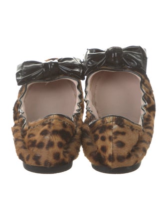 Miu Miu Ponyhair Animal Print Ballet Flats