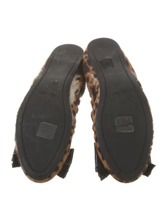 Miu Miu Ponyhair Animal Print Ballet Flats