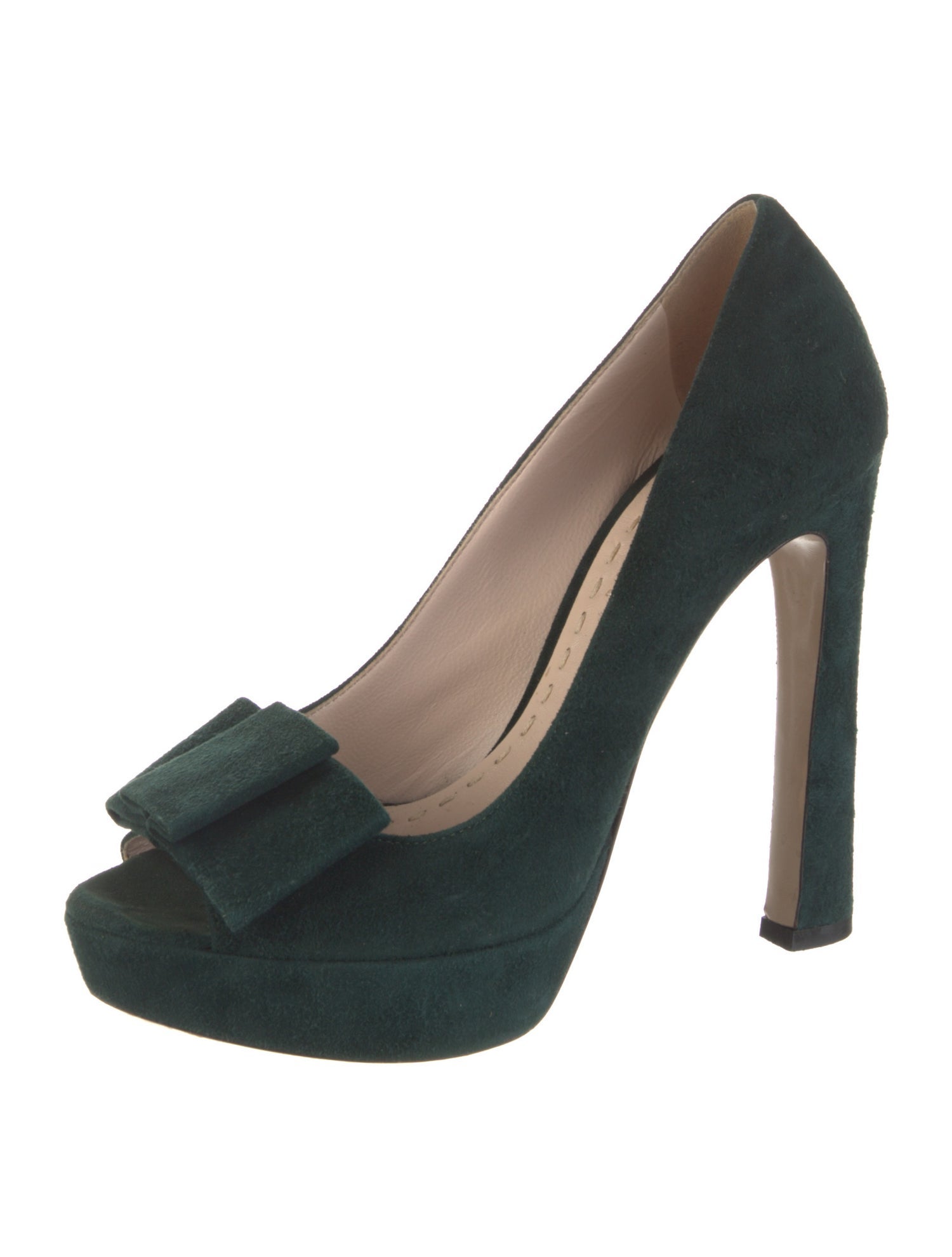 Miu Miu Suede Glitter Accents Sandals