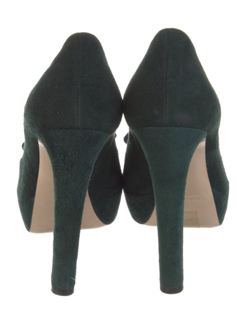 Miu Miu Suede Glitter Accents Sandals