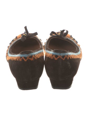 Miu Miu Suede Printed Ballet Flats