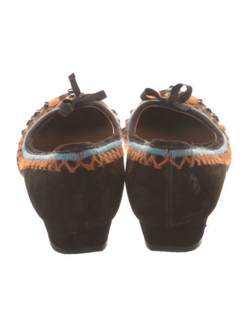Miu Miu Suede Printed Ballet Flats